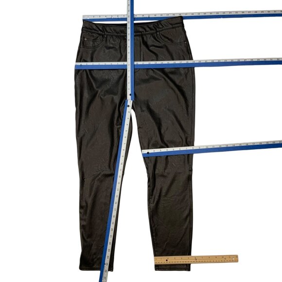 Spanx Faux Leather Like Ankle Skinny Pants XL Noir High Rise Sexy 20282R - Picture 4 of 12